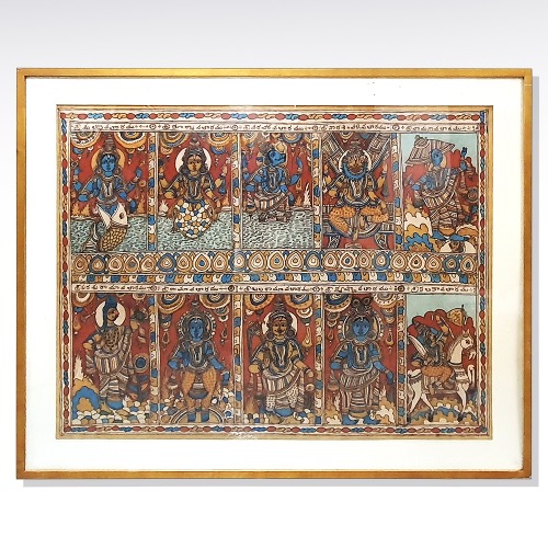 (대형)힌두교 비슈누의 10가지 화신 그림(216212)
