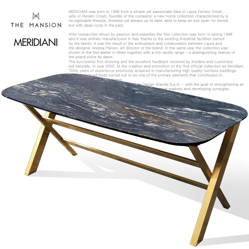 최고급 더맨션 수입 이태리 메리니아니(MERIDIANI)천연대리석 황동 테이블(107012)