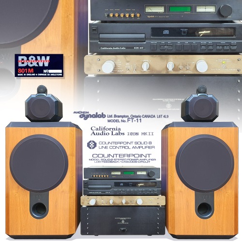 최고급 조합오디오세트(카운터포인트앰프+캘리포니아오디오랩+다이나랩+B&amp;W 801M스피커)(296008)