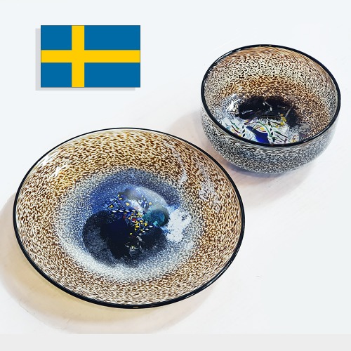 북유럽(스웨덴)유리공예 접시+볼(247108)