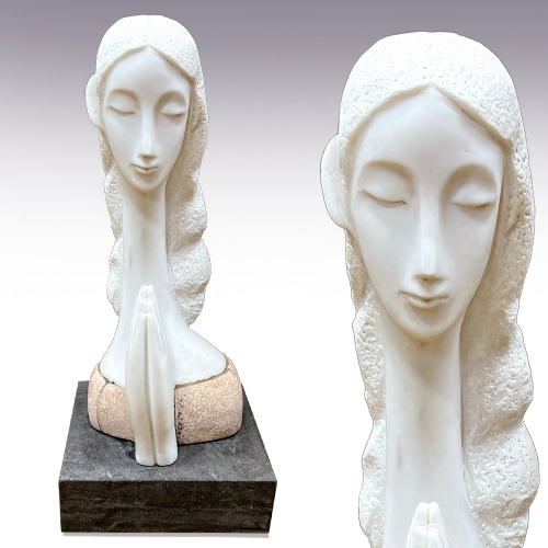 작자미상 대리석 조각 작품(기도하는여인)(201010)